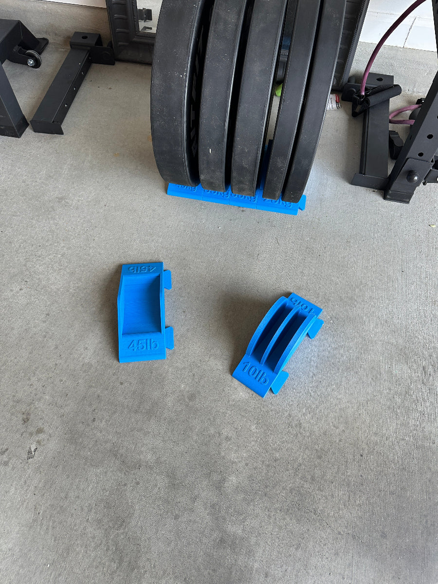 Bumper plate floor rack
