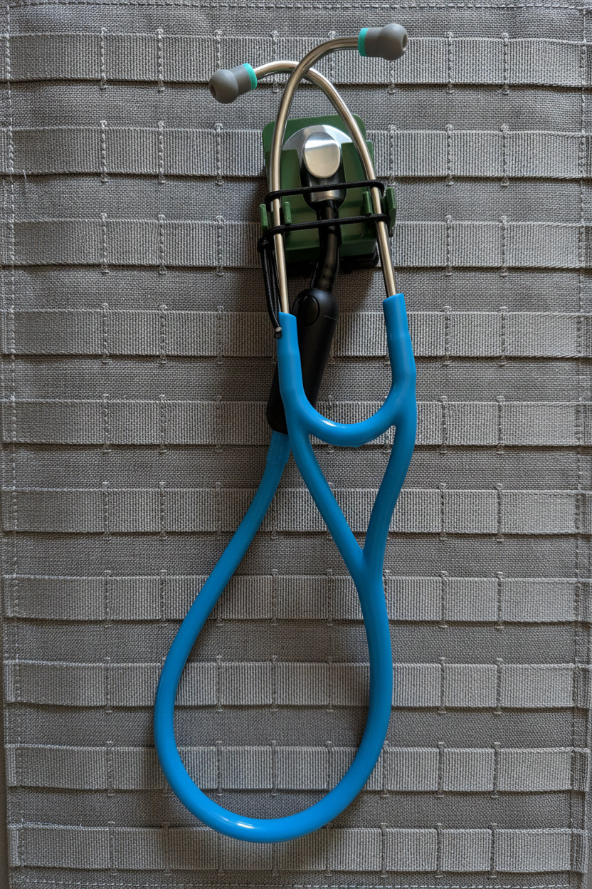 Littmann Cardiology 4 stethoscope in a custom holster