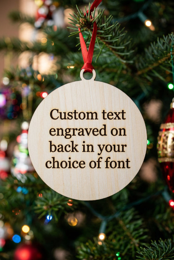 I am always with you ornament back side with custom text