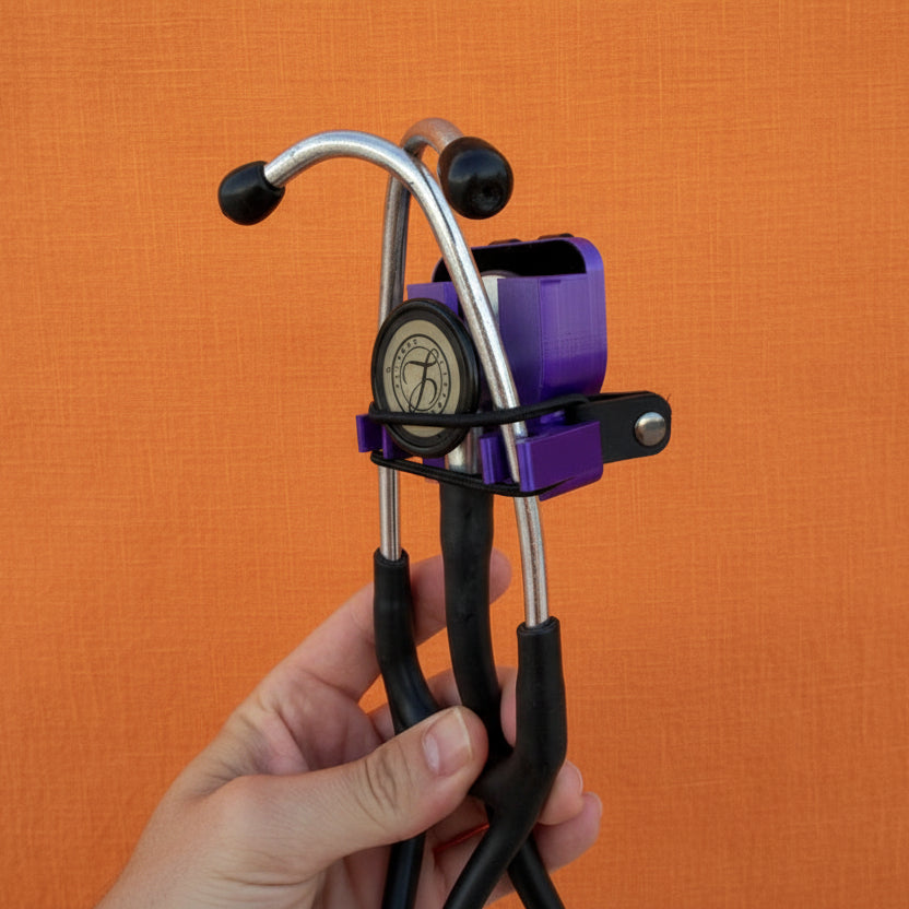 Littmann Cardiology 4 stethoscope in a custom holster