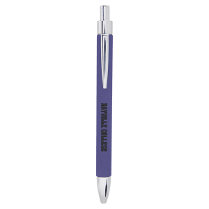 Purple pen with silver accents on a transparent background
