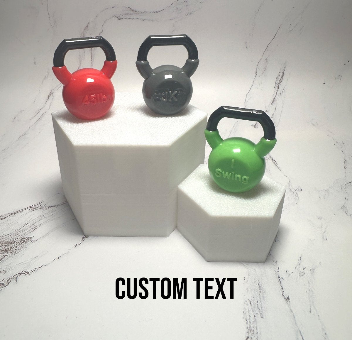 mini kettlebell keychains custom text