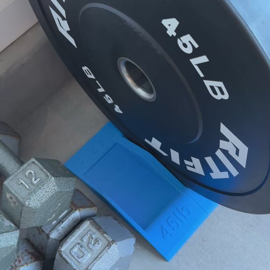 Bumper plate floor rack Video