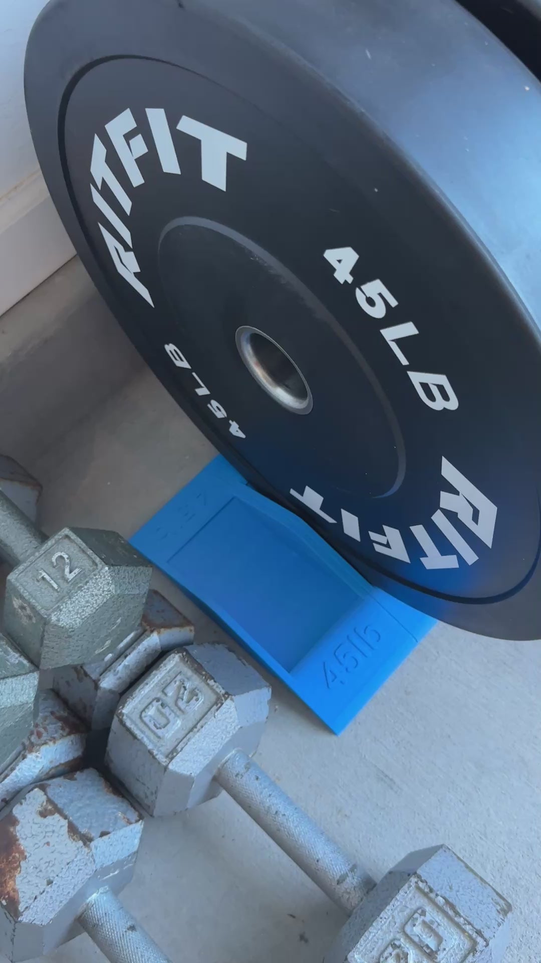 Bumper plate floor rack Video