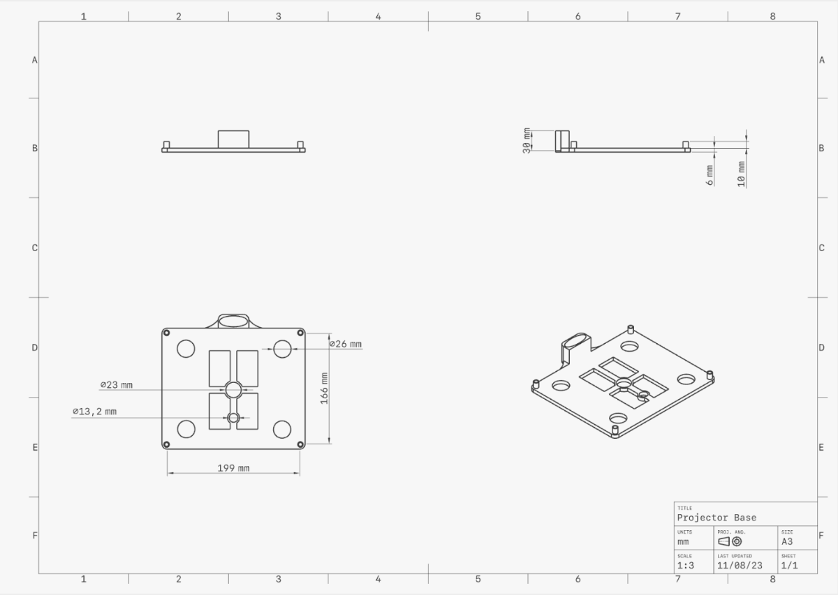 projector base diagram