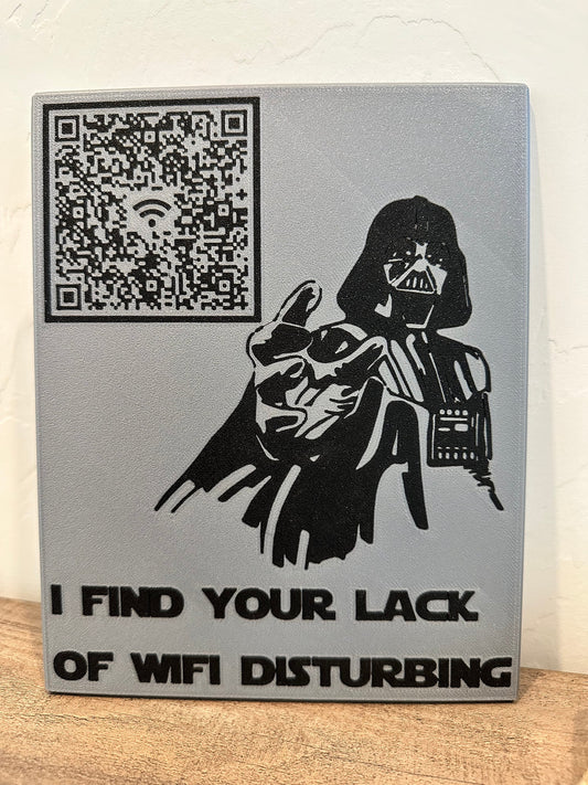 WiFi Network QR Code - I Find Your Lack of WiFi (Faith) Disturbing